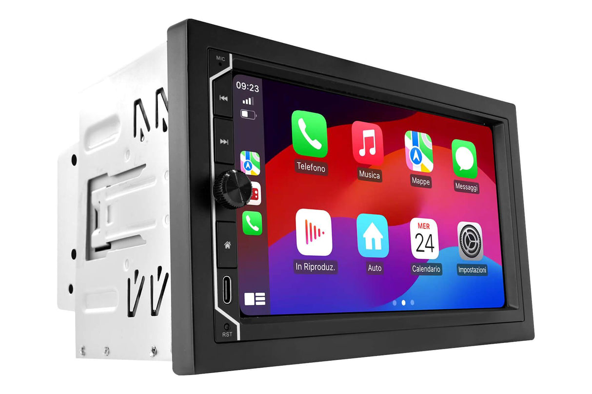 Phonocar VM018E Autoradio 2 DIN Android 12, Apple Car Play e Android Auto WIRELESS - Mappe IGO Europa caricate - TechSoundSystem.com