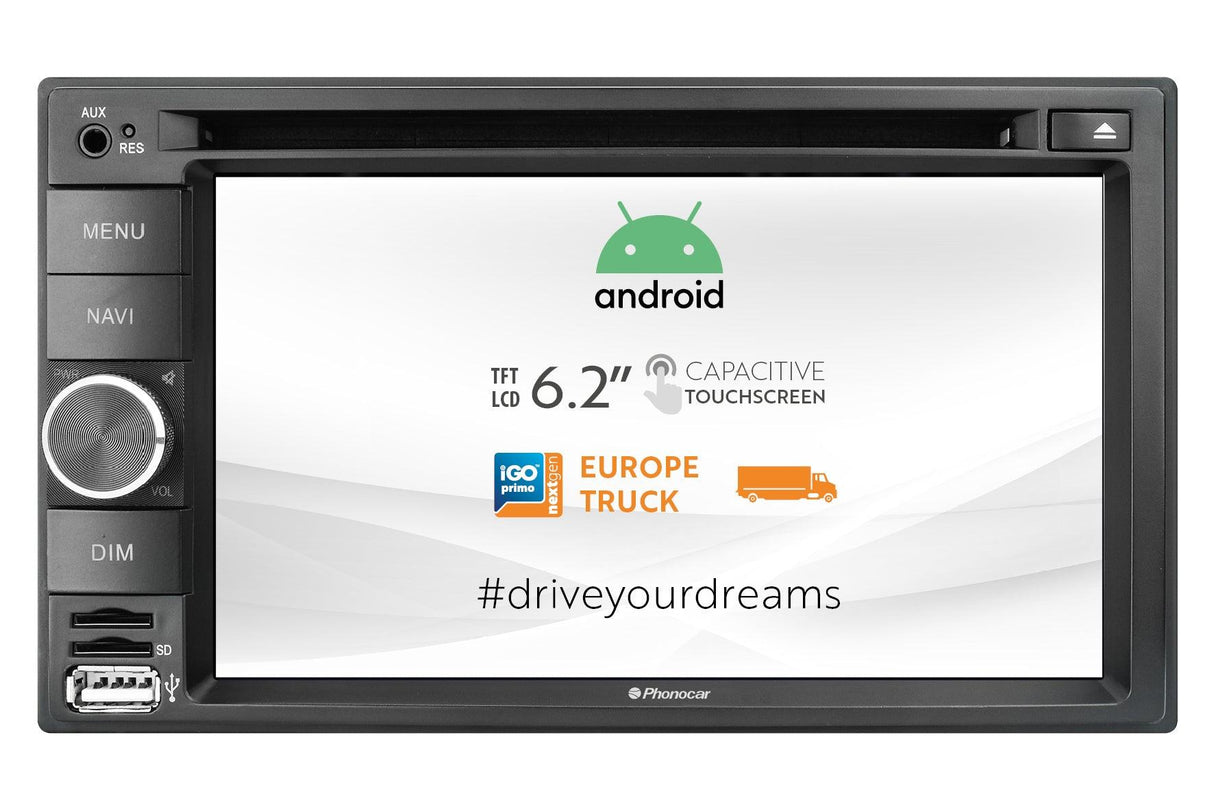 Phonocar VM031K Autoradio 2 DIn Android 10 + mappe GPS TRUCK Camper - TechSoundSystem.com
