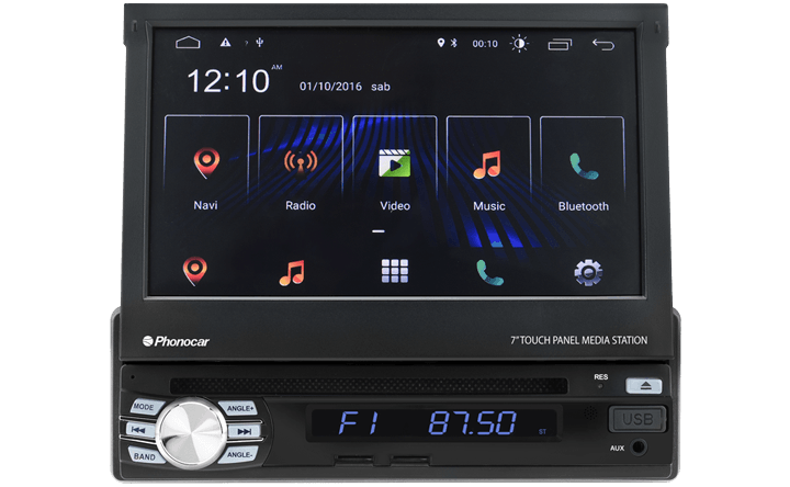 Phonocar VM045E autoradio 1 DIN con Android 10, mappa EUROPA compresa, smartphone link, radio DAB+ - TechSoundSystem.com