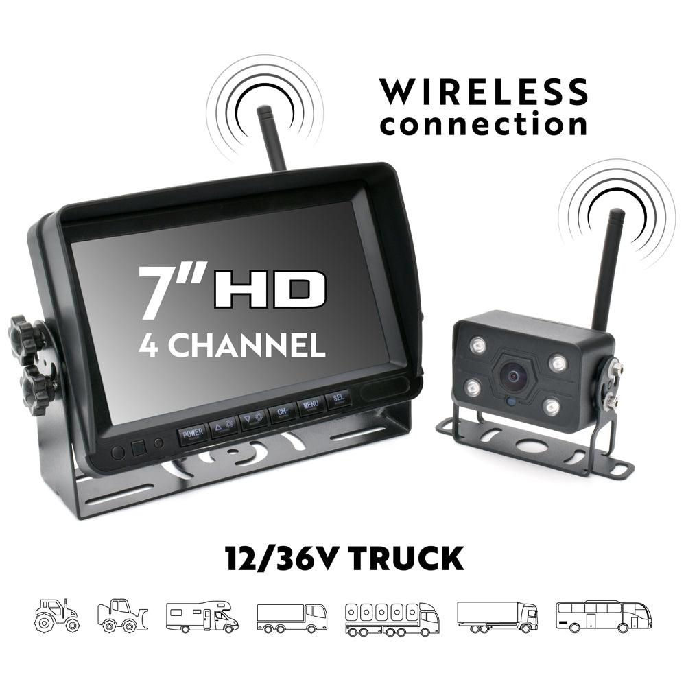 Phonocar VM168 MONITOR + RETROCAMERA IR KIT WIRELESS TRUCK - TechSoundSystem.com