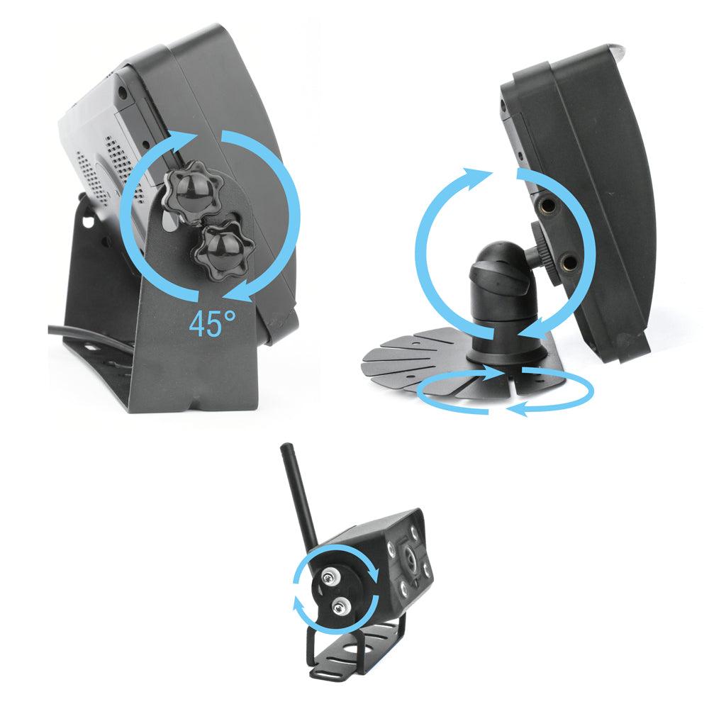 Phonocar VM168 MONITOR + RETROCAMERA IR KIT WIRELESS TRUCK - TechSoundSystem.com