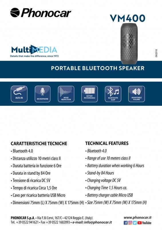 Phonocar VM400 Speakers Bluetooth Portatile Hifi - TechSoundSystem.com