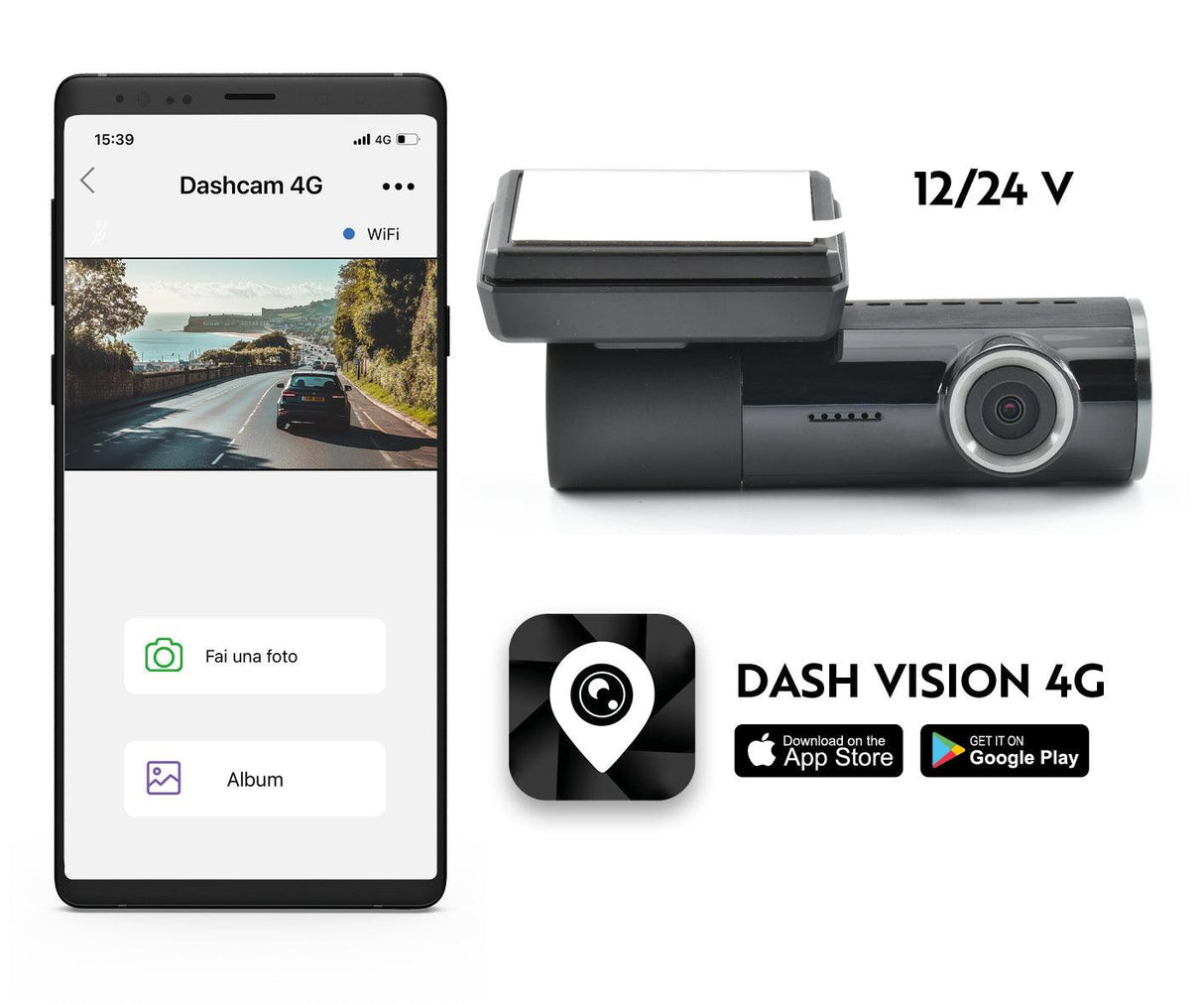 Phonocar VM441 Dashcam 4G LTE / WI-FI / GPS con APP Full HD - TechSoundSystem.com