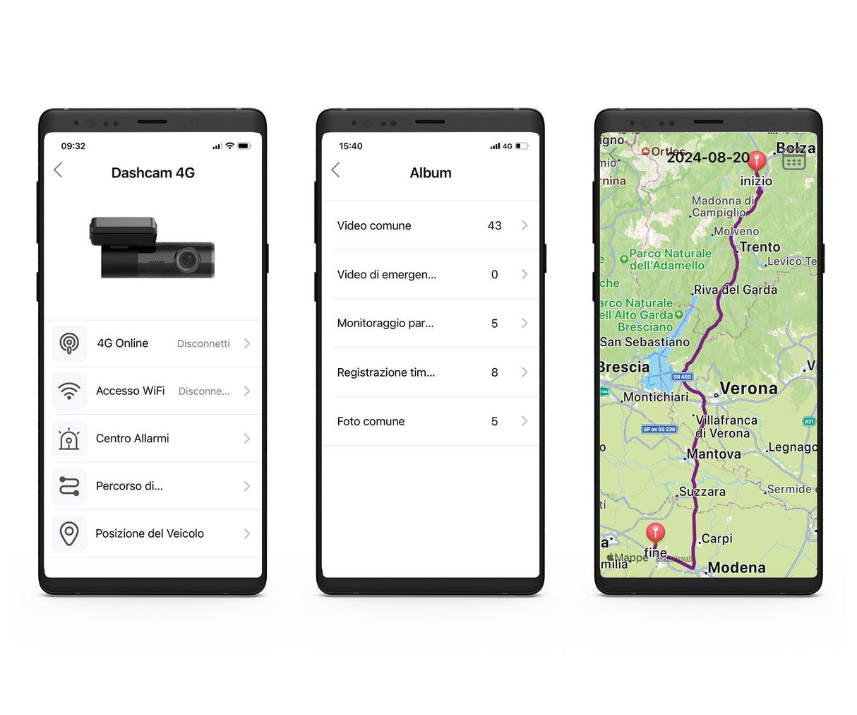 Phonocar VM441 Dashcam 4G LTE / WI-FI / GPS con APP Full HD - TechSoundSystem.com