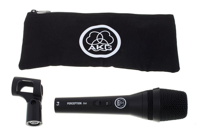 AKG P5 S PERCEPTION LIVE MICROFONO DINAMICO SUPER CARDIOIDE CON INTERRUTTORE ON OFF - TechSoundSystem.com