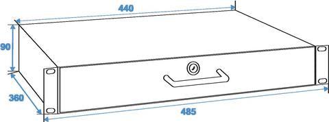 OMNITRONIC CASSETTO CON MONTAGGIO A RACK 2 UNITA' CON SERRATURA - TechSoundSystem.com