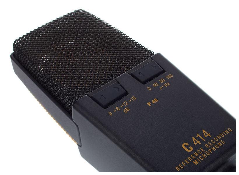 AKG C414-XLII STEREO SET 2 MICROFONI A CONDENSATORE DA STUDIO LARGO DIAFRAMMA 9 DIAGRAMMI POLARI MULTI PATTERN - TechSoundSystem.com