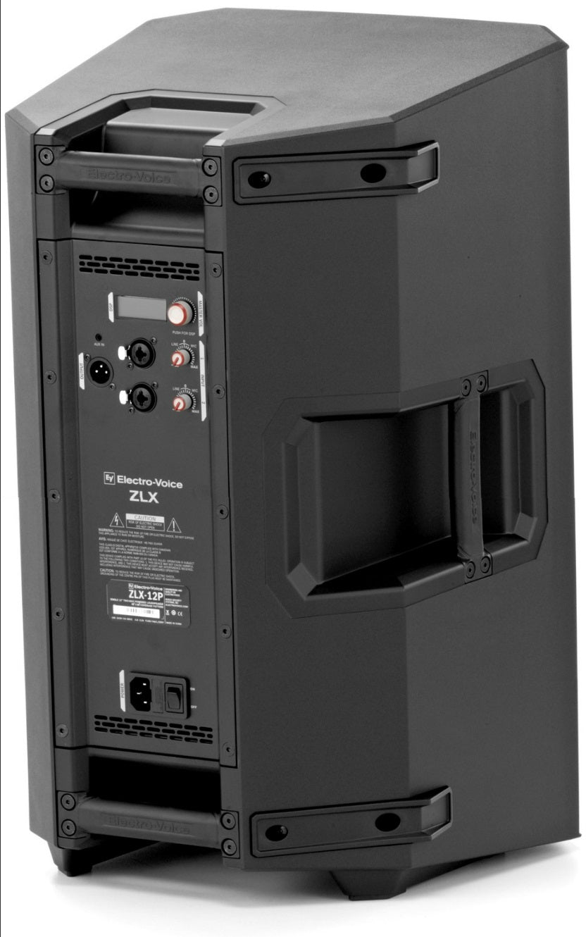 EV ELECTROVOICE ZLX-12P CASSA ATTIVA DSP DISPLAY 1000 WATT MIXER MIC LINE JACK XLR WOOFER 12" DRIVER 1.5" CLASSE D 2 VIE - TechSoundSystem.com