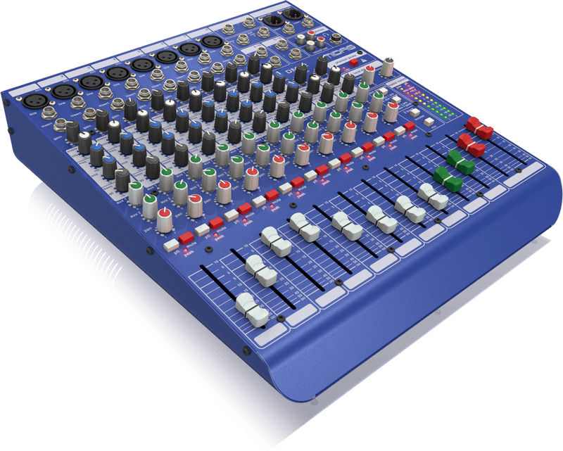 MIDAS DM12 MIXER LIVE E DA STUDIO 12 CANALI 8 MICROFONICI + 2 STEREO 2 AUX SEND EQ 3 BANDE MEDIO SEMI PARAMETRICO + PHANTOM POWER - TechSoundSystem.com
