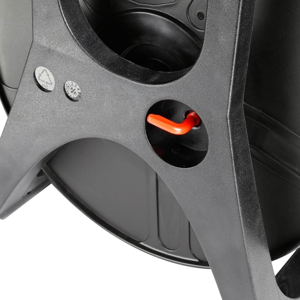 ADAM HALL 70225 AVVOLGICAVO IN PLASTICA INFRANGIBILE CON MANIGLIA ERGONOMICA + FRENO + GUIDA CAVO REMOVIBILE - TechSoundSystem.com