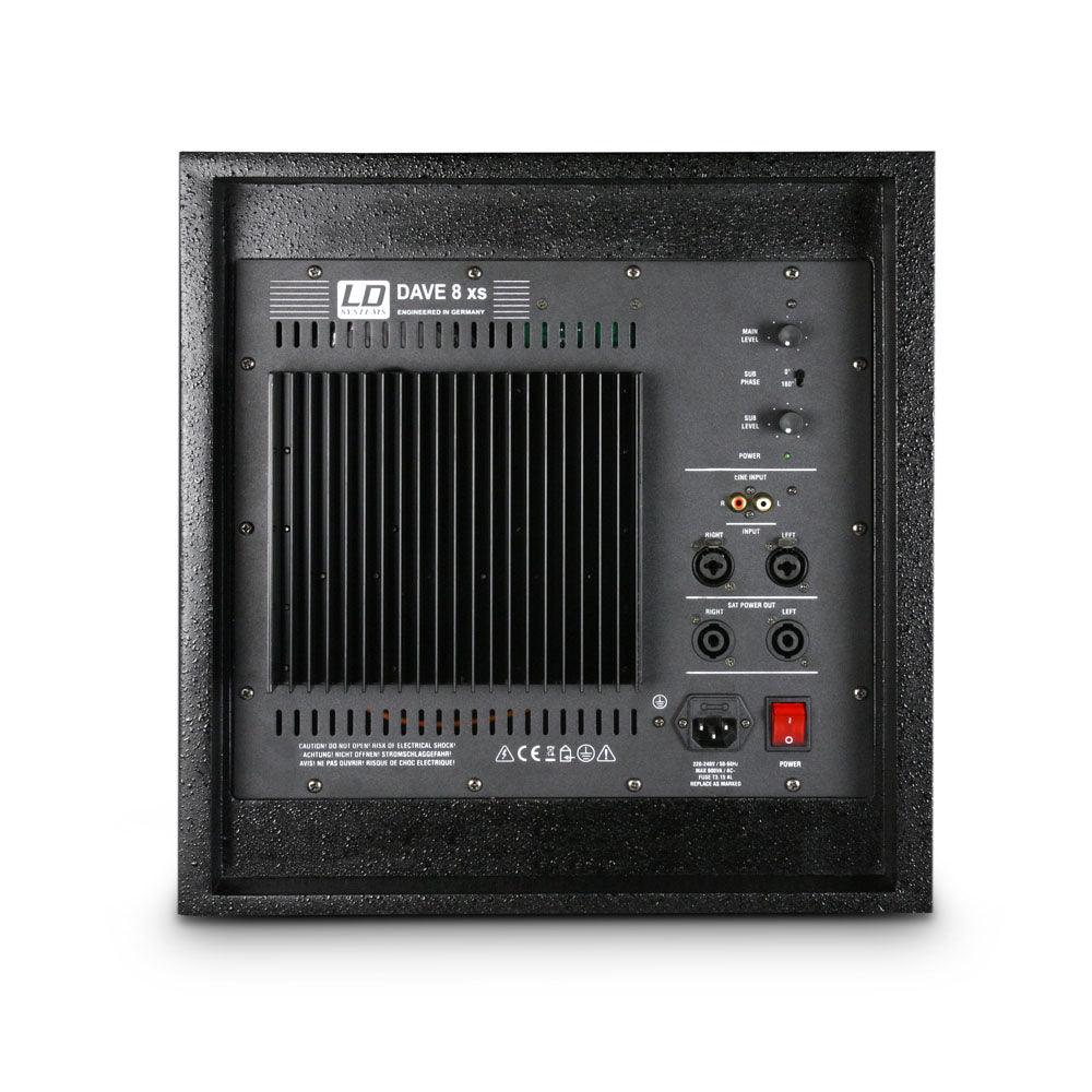LD SYSTEMS DAVE8XS SISTEMA 2.1 MULTIMEDIALE PROFESSIONALE ATTIVO 350W RMS SUBWOOFER + 2 SATELLITI - TechSoundSystem.com