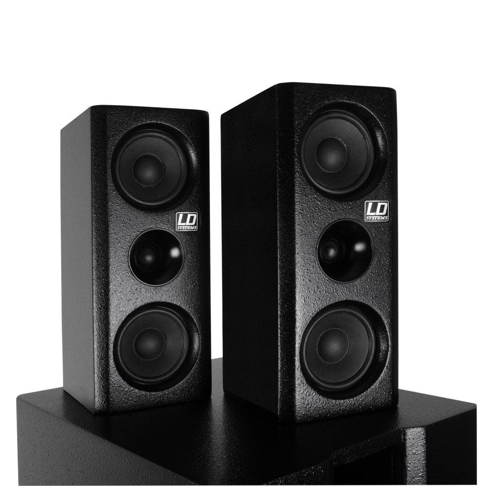 LD SYSTEMS DAVE8XS SISTEMA 2.1 MULTIMEDIALE PROFESSIONALE ATTIVO 350W RMS SUBWOOFER + 2 SATELLITI - TechSoundSystem.com