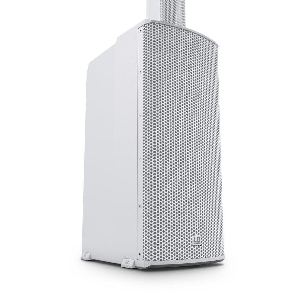LD SYSTEMS MAUI11-G2-W SISTEMA PA PORTATILE A COLONNA SUBWOOFER + SATELLITI CON MIXER E BLUETOOTH COLORE BIANCO - TechSoundSystem.com