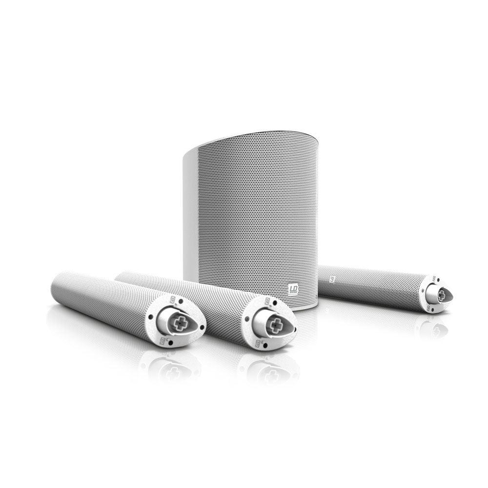 LD SYSTEMS MAUI5-GO-W SISTEMA PORTATILE A COLONNA BATTERIA RICARICABILE 10 ORE SUBWOOFER SATELLITI MIXER BLUETOOTH BIANCO - TechSoundSystem.com