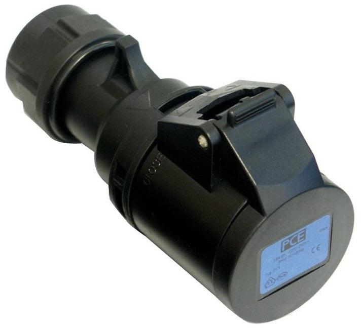 PROLUNGA CORRENTE 15 METRI CEE 16A+T IP44 3POLI CAVO NEOPRENE/H07RN-F 3x2.5 SPINA-PRESA MASCHIO-FEMMINA NERE - TechSoundSystem.com