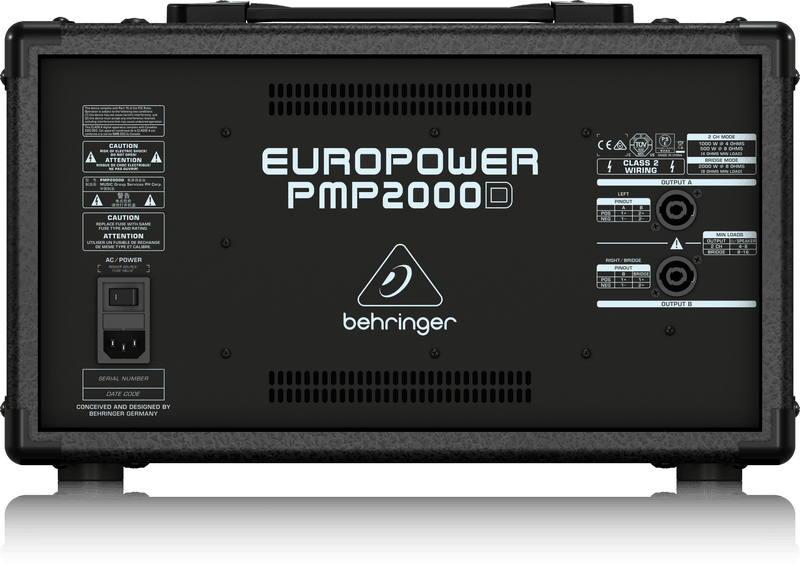 BEHRINGER PMP2000D MIXER AMPLIFICATO CON EFFETTI DIGITALI 14 CANALI 2000 WATT - TechSoundSystem.com