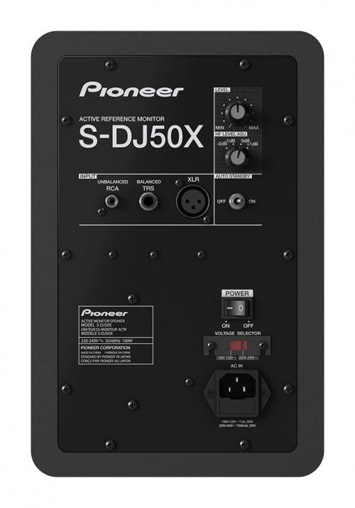 PIONEER S-DJ50X BLACK MONITOR ATTIVO 5"/1" 2 VIE 80W COLORE NERO - TechSoundSystem.com