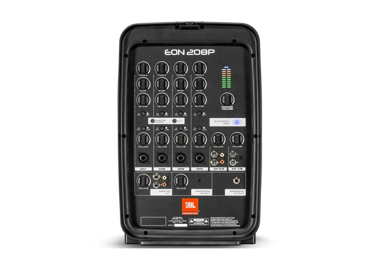 JBL EON 208P SISTEMA AMPLIFICATO PORTATILE 2 VIE / 8" CON MIXER 8 CANALI E BLUETOOTH - TechSoundSystem.com