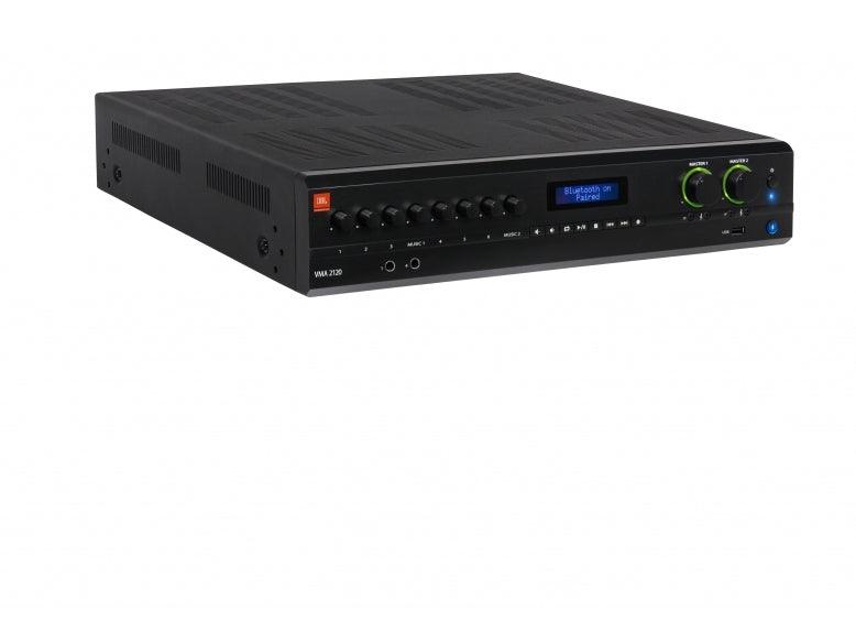 JBL VMA2120 MIXER-AMPLIFIER 2 CHANNEL MIXER/AMPLIFICATORE 2 CANALI CON MEDIAPLAYER USB/BLUETOOTH 240W - TechSoundSystem.com
