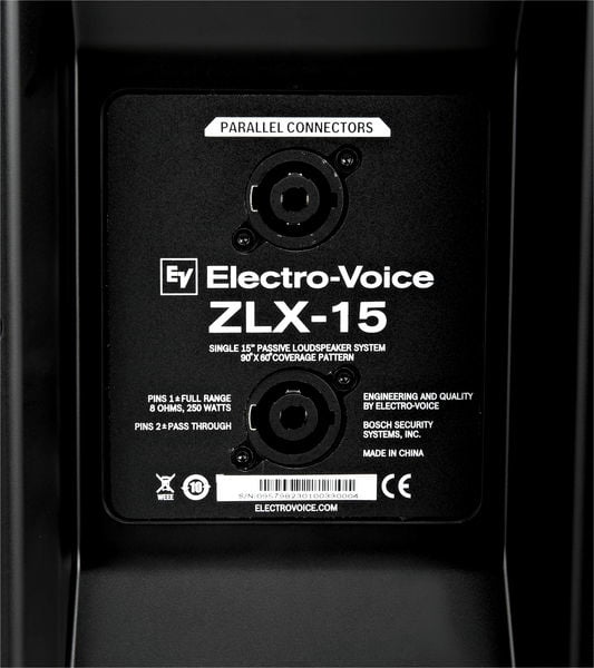 EV ELECTROVOICE ZLX-15 CASSA PASSIVA 1000W WOOFER 15" DRIVER 1.5" - TechSoundSystem.com