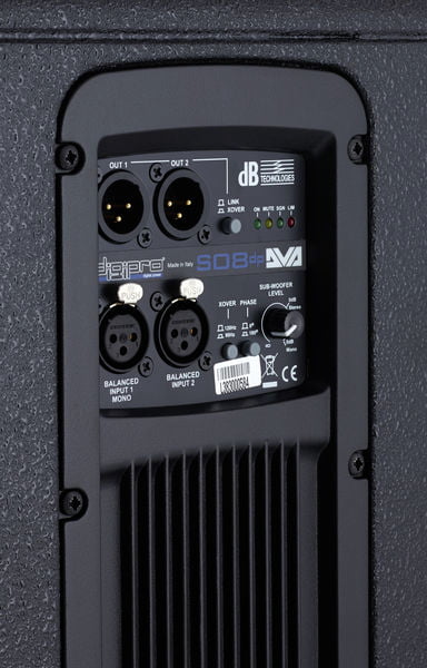 DB TECHNOLOGIES DVA S08 DP SUBWOOFER ATTIVO 12" 800W - TechSoundSystem.com