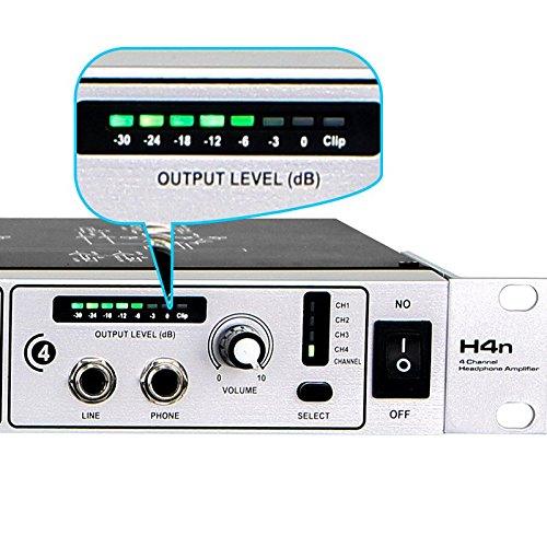 ALCTRON H4N PREAMPLIFICATORE 4 CUFFIE AMPLIFICATORE CUFFIA 4 CANALI 1U RACK + ALIMENTATORE - TechSoundSystem.com