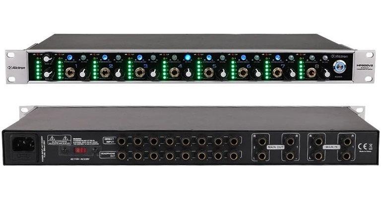 ALCTRON HP800 V2 PREAMPLIFICATORE 8 CUFFIE AMPLIFICATORE CUFFIA 8 CANALI 1U RACK + ALIMENTATORE NEW DESIGN - TechSoundSystem.com