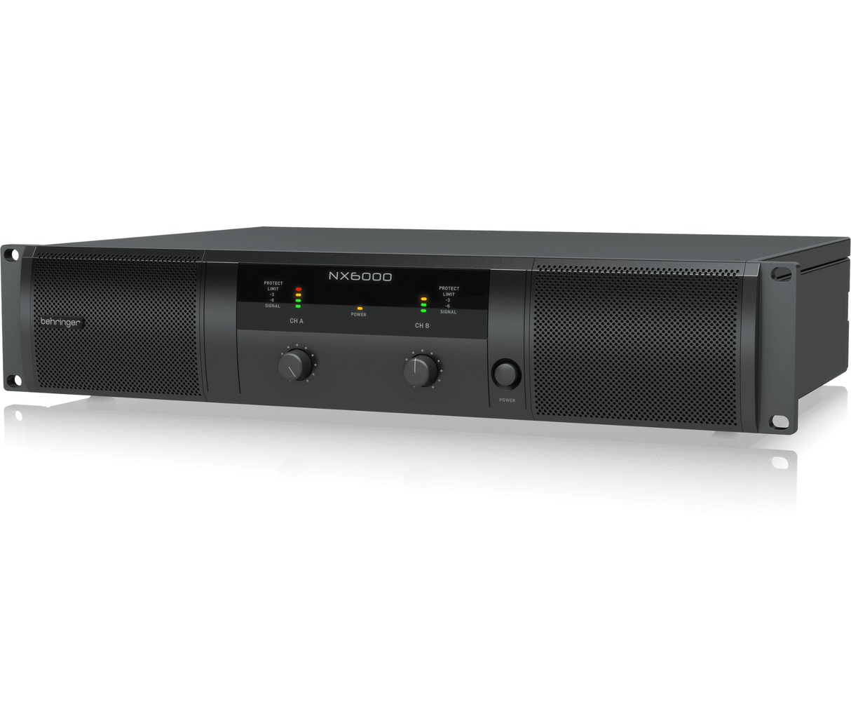 BEHRINGER NX6000 FINALE DI POTENZA 6000 WATT 2 CANALI CON COMPENSAZIONE AUTOMATICA DELL' IMPEDENZA - TechSoundSystem.com