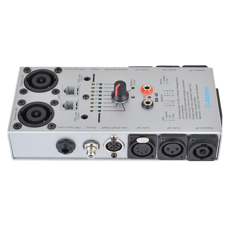 ALCTRON DB4C TESTACAVI TESTER PER CAVI CAT5 XLR JACK SPEAKON BANANA - TechSoundSystem.com