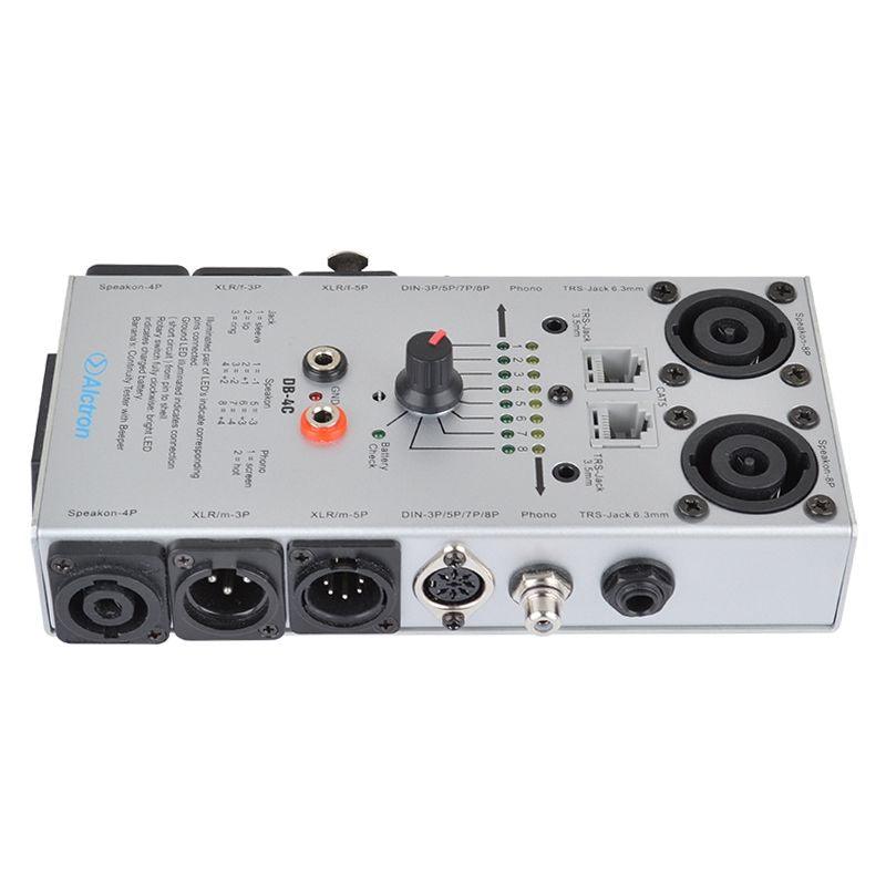 ALCTRON DB4C TESTACAVI TESTER PER CAVI CAT5 XLR JACK SPEAKON BANANA - TechSoundSystem.com
