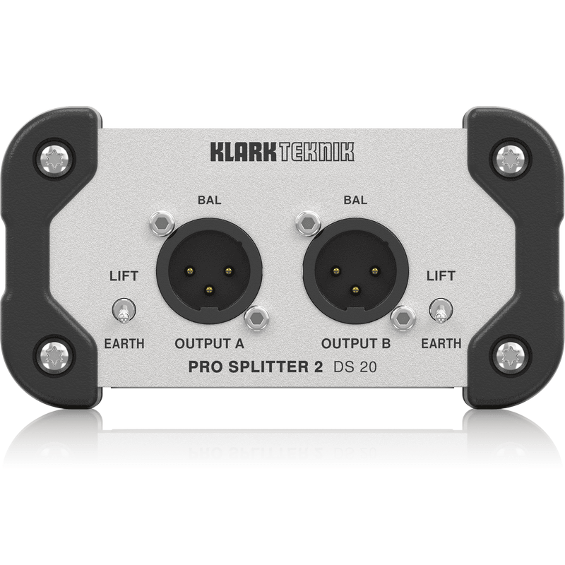 KLARK TEKNIK DS20 SPLITTER PASSIVO 1 IN 2 OUT CON TRASFORMATORE MIDAS E GAMMA DINAMICA ESTESA - TechSoundSystem.com