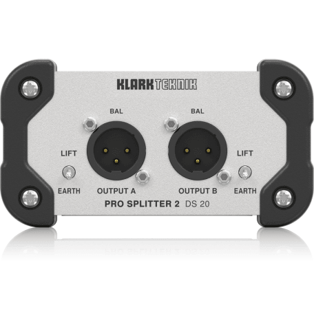 KLARK TEKNIK DS20 SPLITTER PASSIVO 1 IN 2 OUT CON TRASFORMATORE MIDAS E GAMMA DINAMICA ESTESA - TechSoundSystem.com