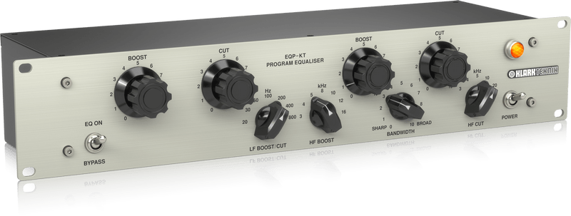 KLARK TEKNIK EQP-KT EQUALIZZATORE VALVOLARE 1 CANALE 2 BANDE FREQUENZA COMMUTABILE E BYPASS - TechSoundSystem.com