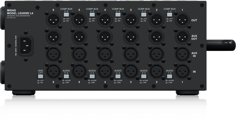 MIDAS LEGEND L6 LAUNCH POWER SUPPLY CHASSIS MONTAGGIO RACK 6 MODULI SERIE 500 - TechSoundSystem.com