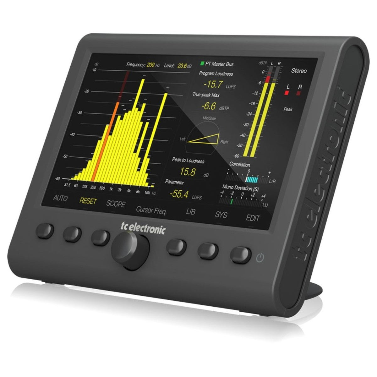 TC ELECTRONIC CLARITY M STEREO DESKTOP AUDIO METER MISURATORE DI LIVELLO STEREO DISPLAY HD 7" EX-DEMO - TechSoundSystem.com