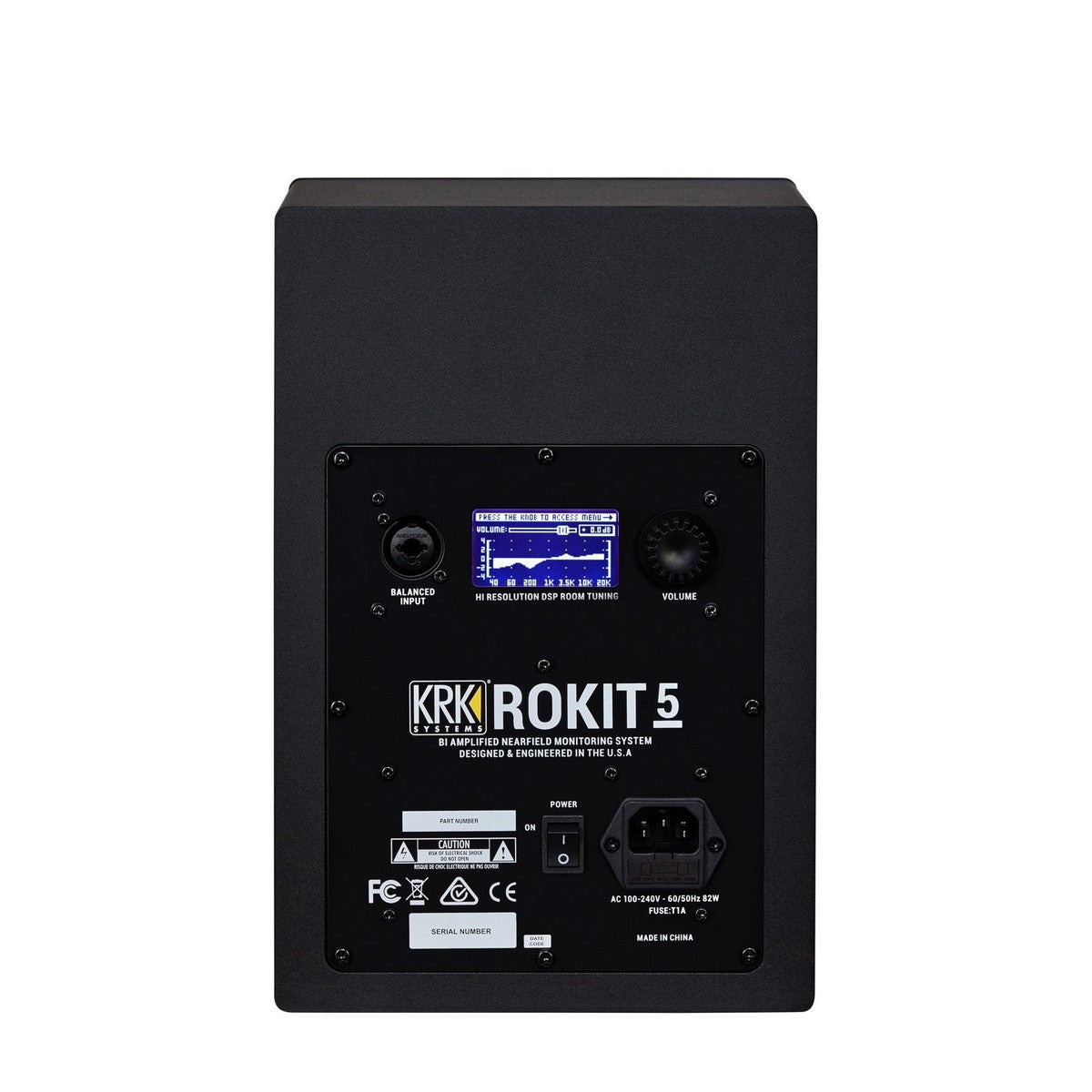 KRK RP5-G4 ROKIT MONITOR DA STUDIO 55 WATT BIAMPLIFICATO WOOFER 5" NERO + DSP ROOM TUNING TRAMITE APP - TechSoundSystem.com