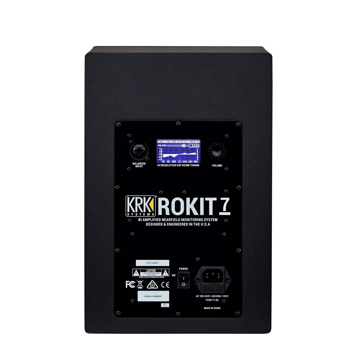 KRK RP7-G4 ROKIT MONITOR DA STUDIO 145 WATT BIAMPLIFICATO WOOFER 7" NERO + DSP ROOM TUNING TRAMITE APP - TechSoundSystem.com