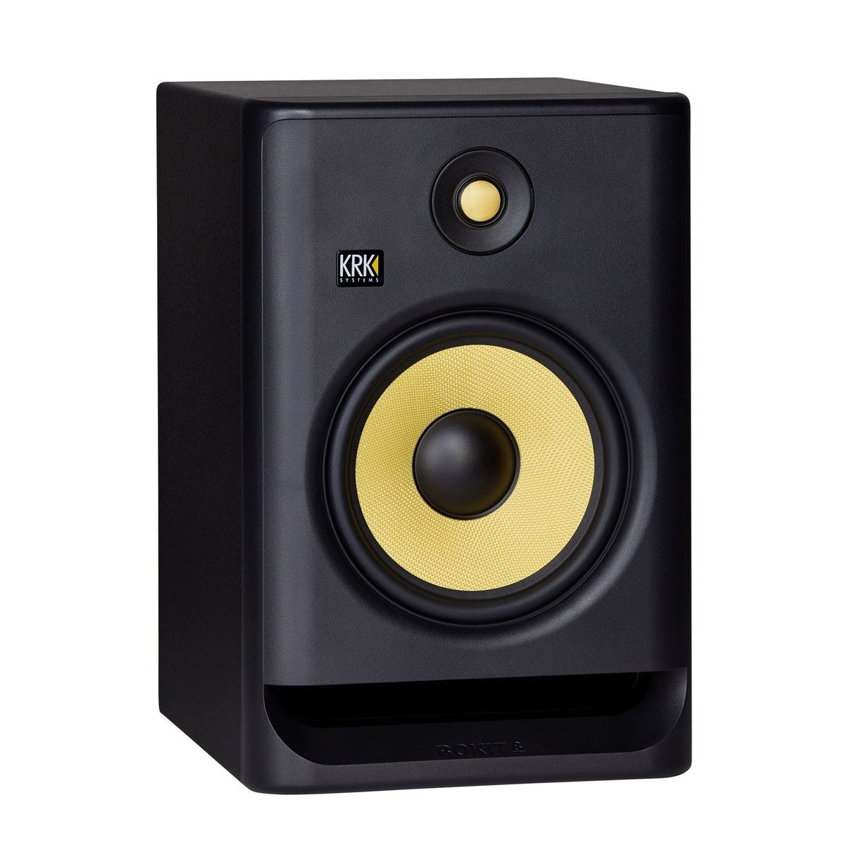 KRK RP8-G4 ROKIT MONITOR DA STUDIO 203 WATT BIAMPLIFICATO WOOFER 8" NERO + DSP ROOM TUNING TRAMITE APP - TechSoundSystem.com