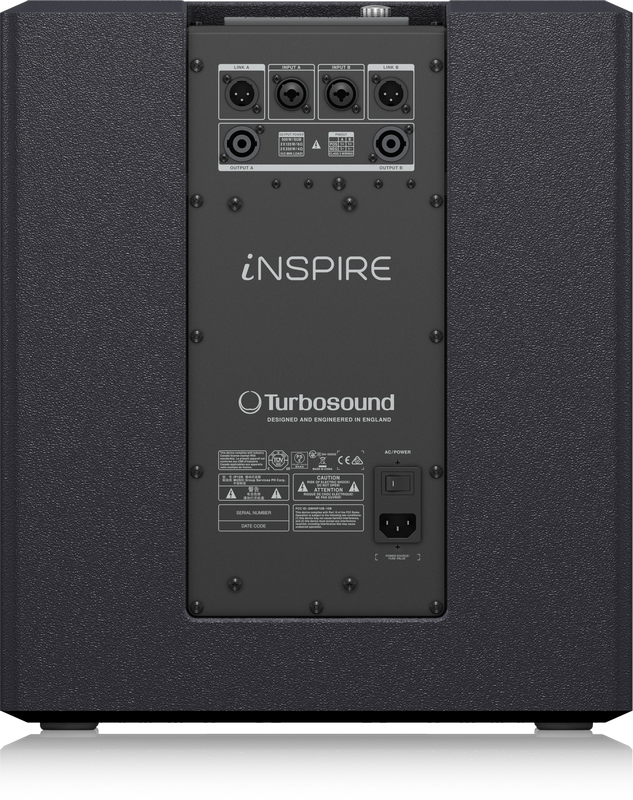 TURBOSOUND IP12B SUBWOOFER ATTIVO 12" CLASSE D 1000 WATT DISPLAY LCD + USCITE DI POTENZA SPEAKON + STREAMING BLUETOOTH + DSP KLARK TEKNIK - TechSoundSystem.com