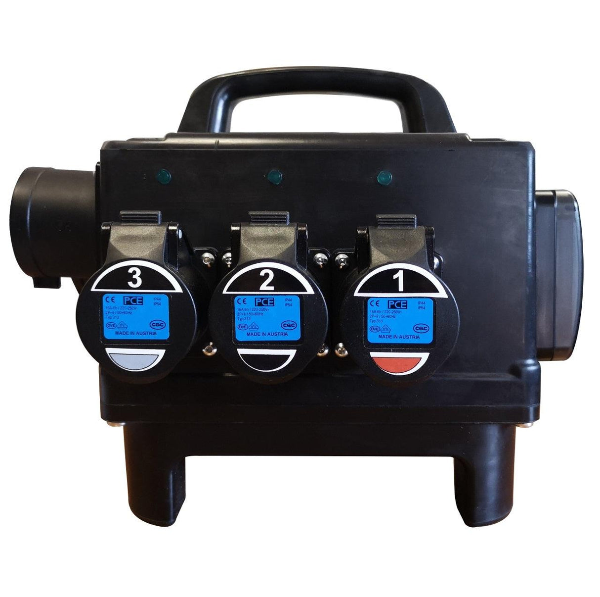 POWERBOX TARTARUGA GOMMA BUTILICA VULCANIZZATA SPINA PANNELLO 32A 5P 6 PRESE CEE 16A 3P SPIE RETE DOPPIA PROTEZIONE RCCB 40A + 6 MCB - TechSoundSystem.com