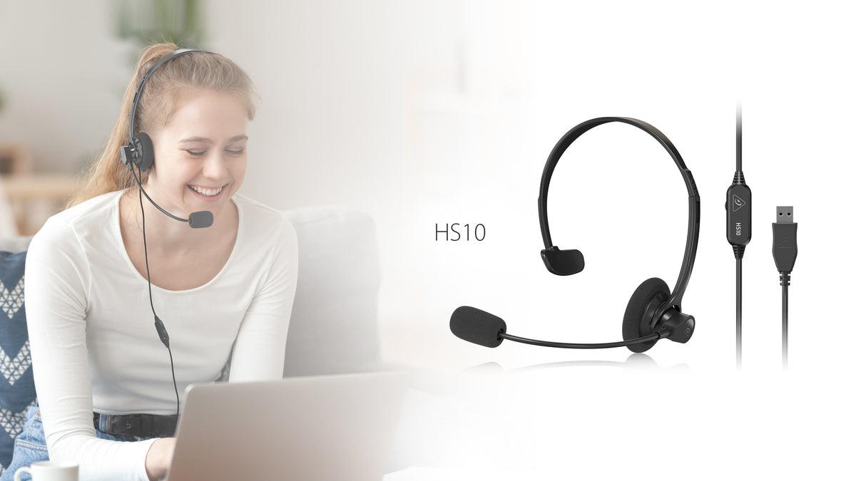 BEHRINGER HS10 CUFFIA MONOAURALE USB CON MICROFONO - TechSoundSystem.com