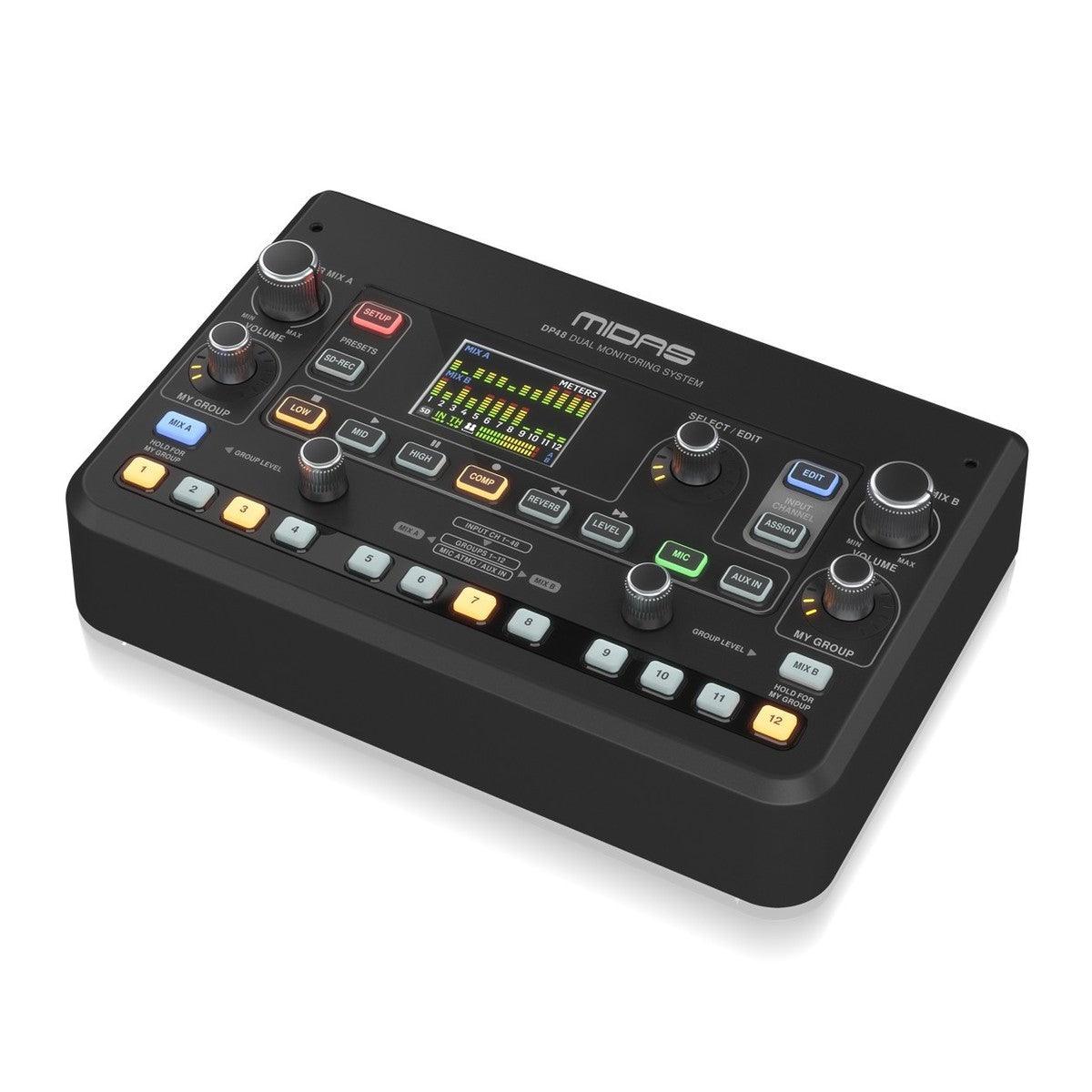 MIDAS DP48 MIXER PER MONITOR PERSONALE 2x48 CANALI CON REGISTRATORE E PLAYER SD CARD - TechSoundSystem.com