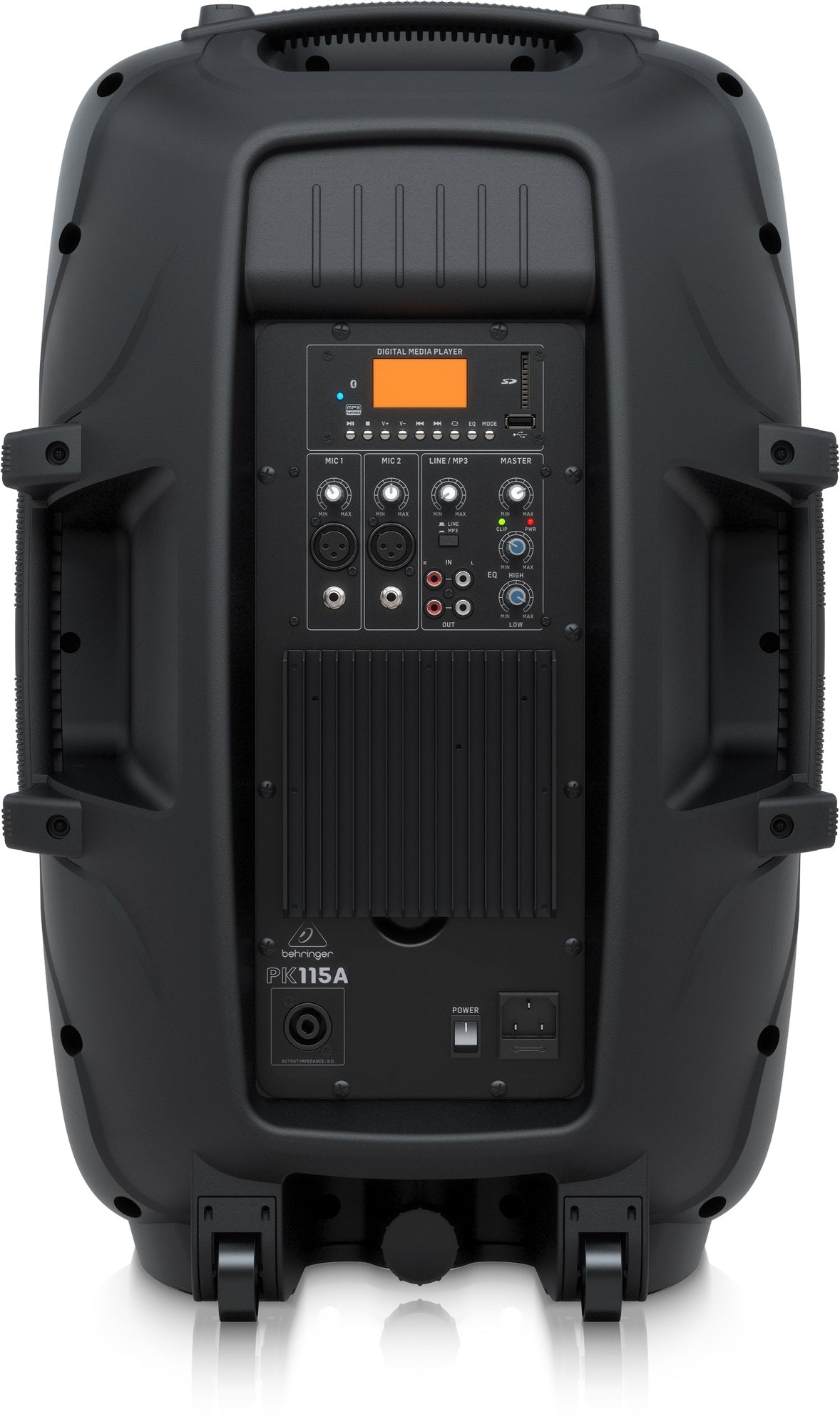 BEHRINGER PK115A CASSA ATTIVA 800W WOOFER 15" MIXER E PLAYER USB SD BLUETOOTH - TechSoundSystem.com