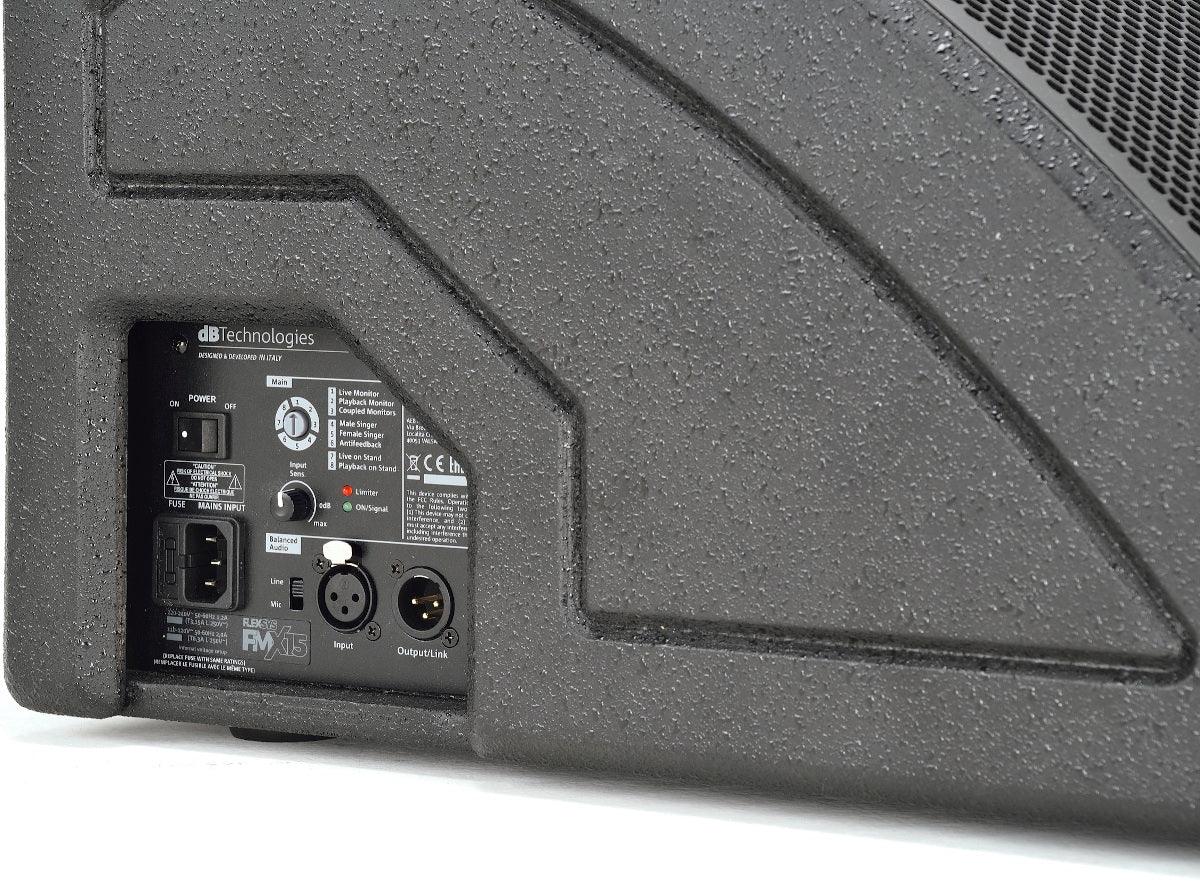 DB TECHNOLOGIES FLEXSYS FMX15 CASSA ATTIVA 1200W SPIA MONITOR DA PALCO - TechSoundSystem.com