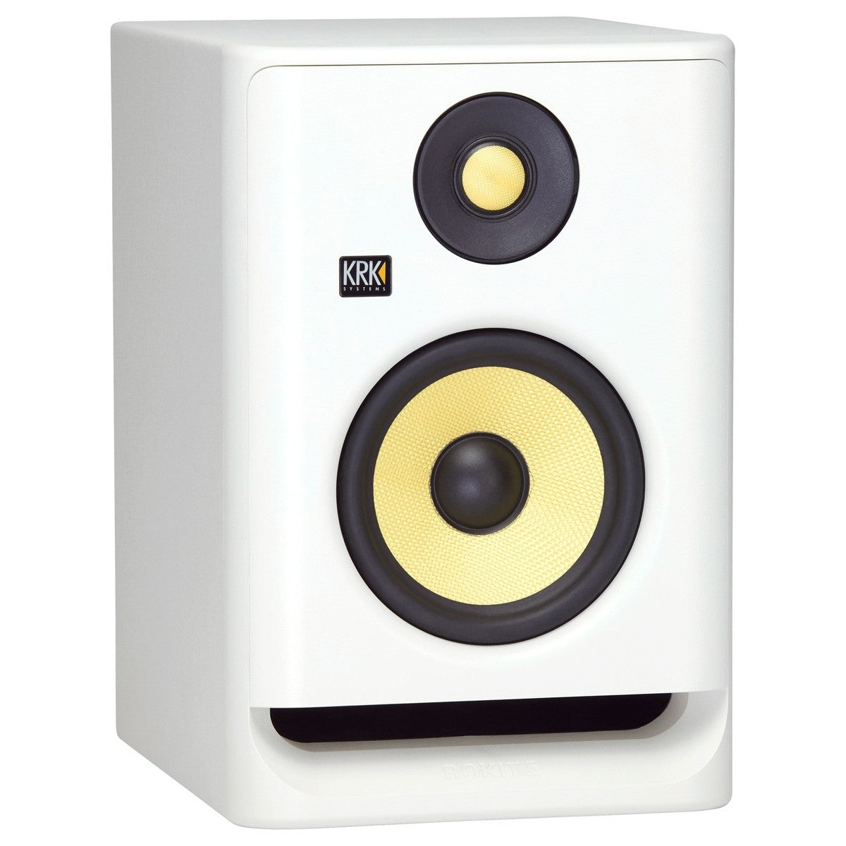 KRK RP5-G4W ROKIT MONITOR DA STUDIO 55 WATT BIAMPLIFICATO WOOFER 5" BIANCO + DSP ROOM TUNING TRAMITE APP - TechSoundSystem.com