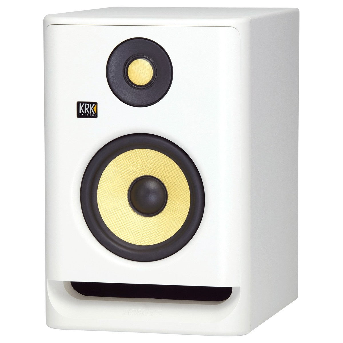 KRK RP5-G4W ROKIT MONITOR DA STUDIO 55 WATT BIAMPLIFICATO WOOFER 5" BIANCO + DSP ROOM TUNING TRAMITE APP - TechSoundSystem.com