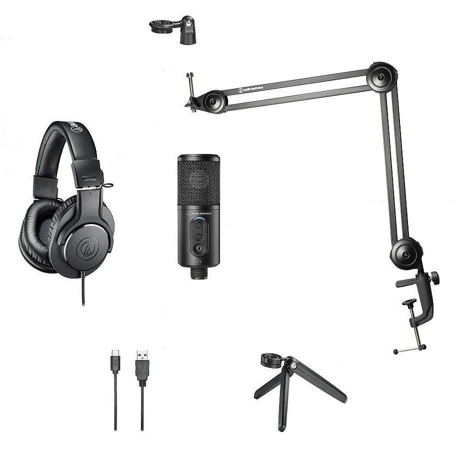 AUDIO-TECHNICA CREATOR PACK MICROFONO STUDIO ATR2500X-USB CUFFIA ATH-M20X BUNDLE - TechSoundSystem.com