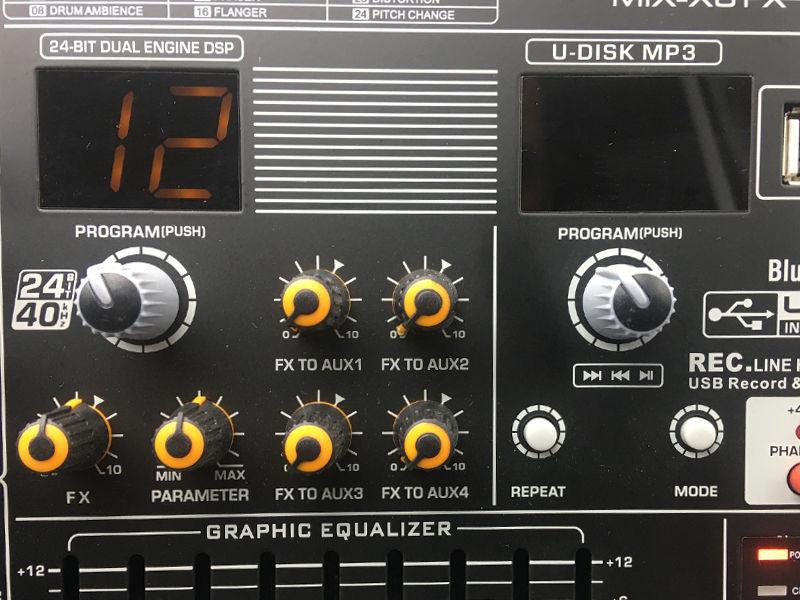 ATOMIC4DJ MIX-X 12 MIXER 8 CANALI MONO 2 STEREO USB BLUETOOTH - TechSoundSystem.com