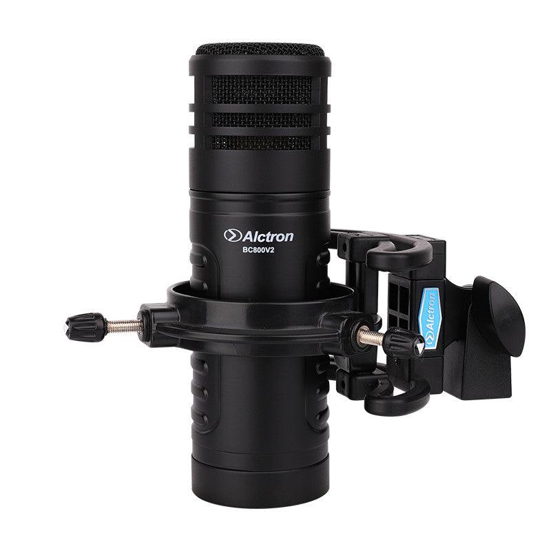 ALCTRON BC800-V2 MICROFONO DINAMICO PER BROADCAST CON SUPPORTO ANTI VIBRAZIONI - TechSoundSystem.com