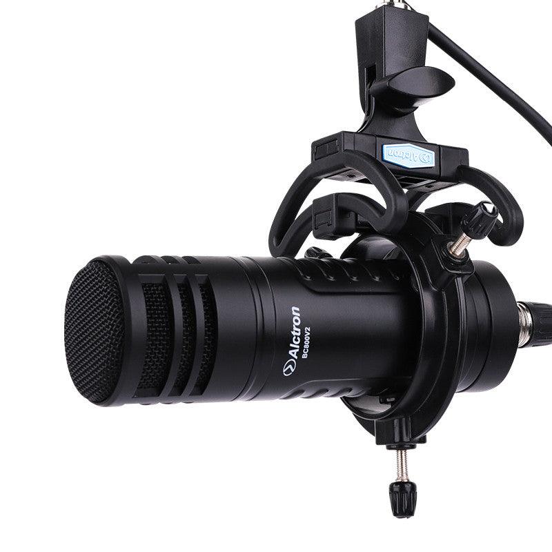 ALCTRON BC800-V2 MICROFONO DINAMICO PER BROADCAST CON SUPPORTO ANTI VIBRAZIONI - TechSoundSystem.com